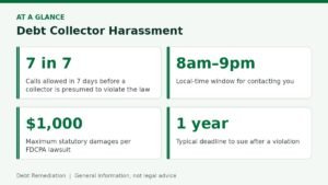 At-a-glance summary: Debt Collector Harassment
