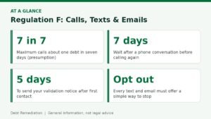At-a-glance summary: Regulation F: Calls, Texts & Emails