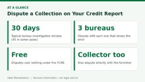 At-a-glance summary: Dispute a Collection on Your Credit Report